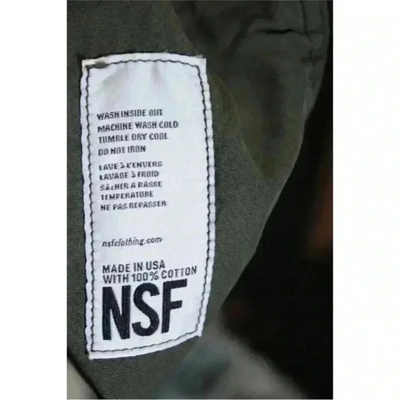 NSF Womens Zippered Elastic Waist Collared Long Sleeved Jumpsuit Green Size M - Picture 6 of 6